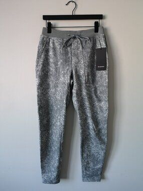 NWT LULULEMON DW1P Grey White Wash Textured Tech Pants Men's Medium